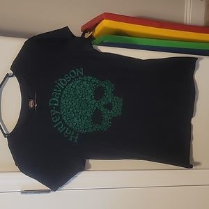Harley Davidson Clover Skull tee